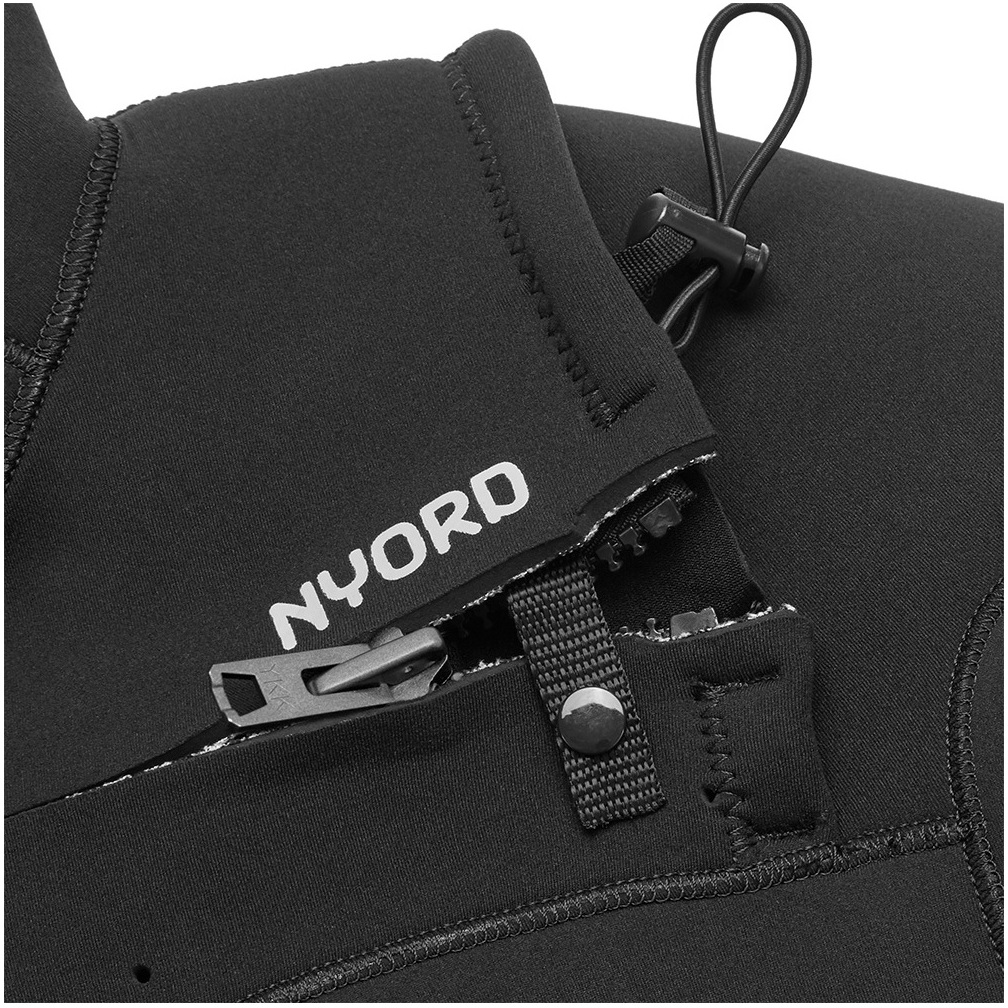 2025 Nyord Frauen Furno Ultra Plus 6/5/4mm Mit Kapuze Brustreißverschluss Neoprenanzug FUPW654001 - Black